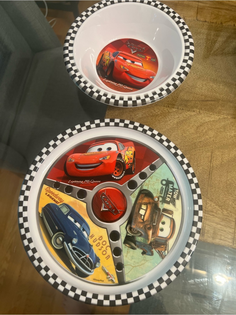 Disney-Pixar Cars melamine dinnerware set by Zak! Designs plate & bowl